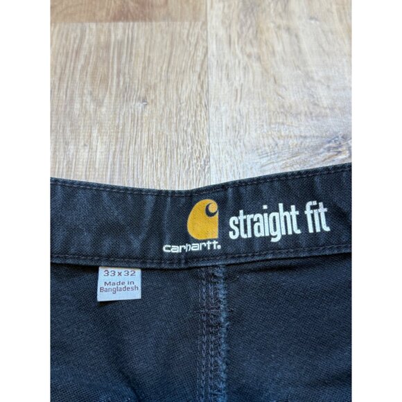 Carhartt Mens Black Straight Fit Work‎ Pants 33x32 Durable Cotton - Picture 3 of 6
